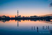 Evening sky and Skytree at dusk