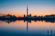 Fantastical reflections on Arakawa riverbank