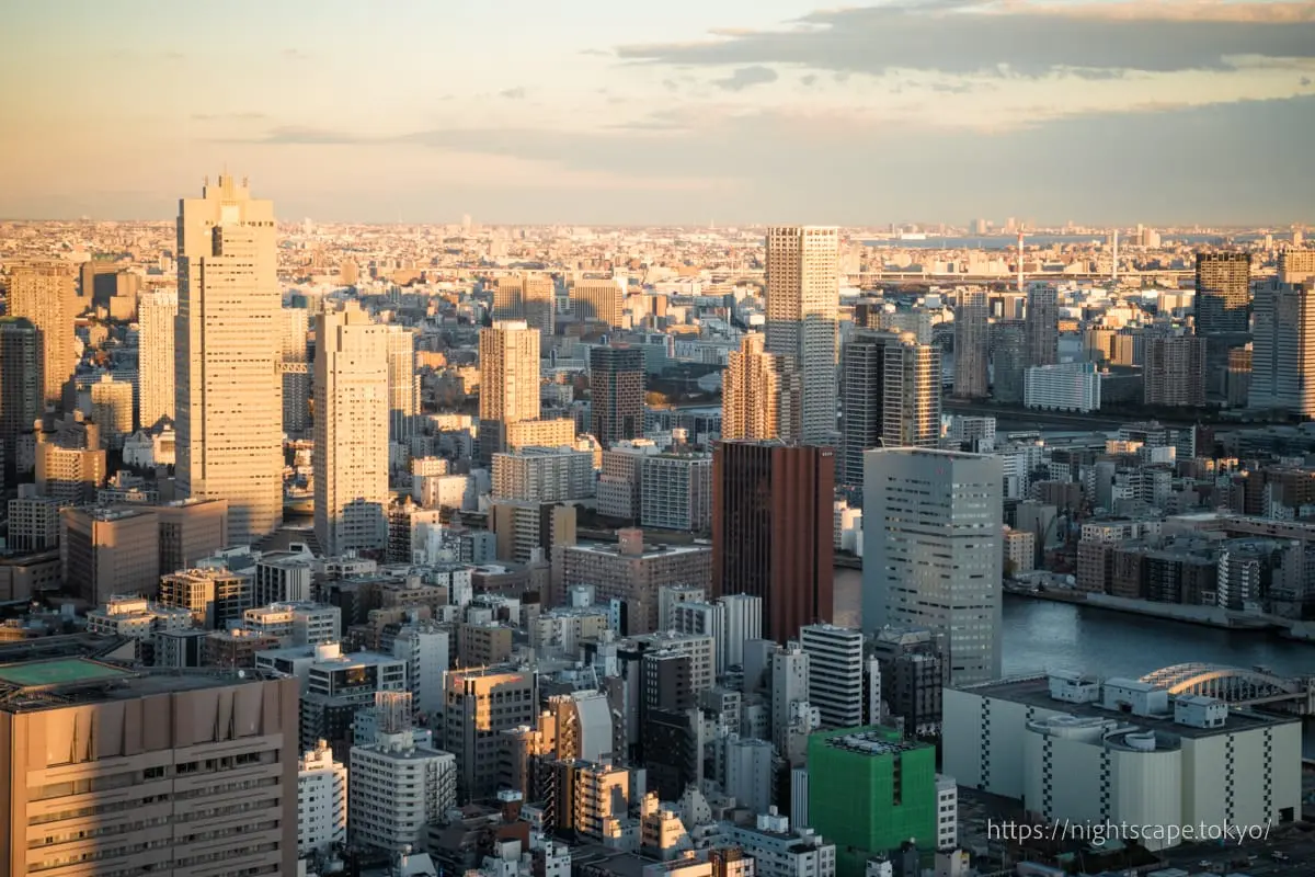 츠키시마 방면 석양