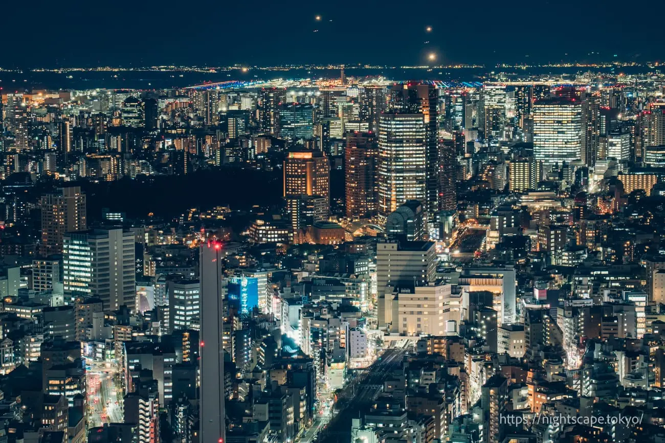 Night view around JR Ebisu Station
