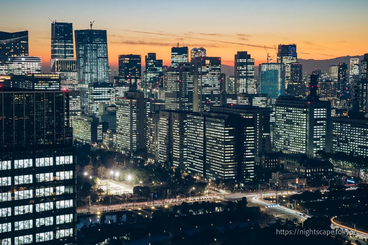 High-rise building district view in Kasumigaseki area