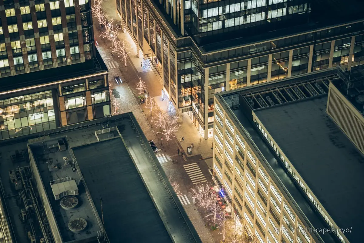 Marunouchi illuminations viewed from Marunouchi Building