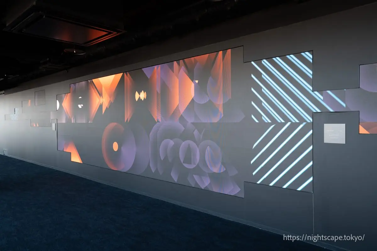 Digital signage inside the observation lobby