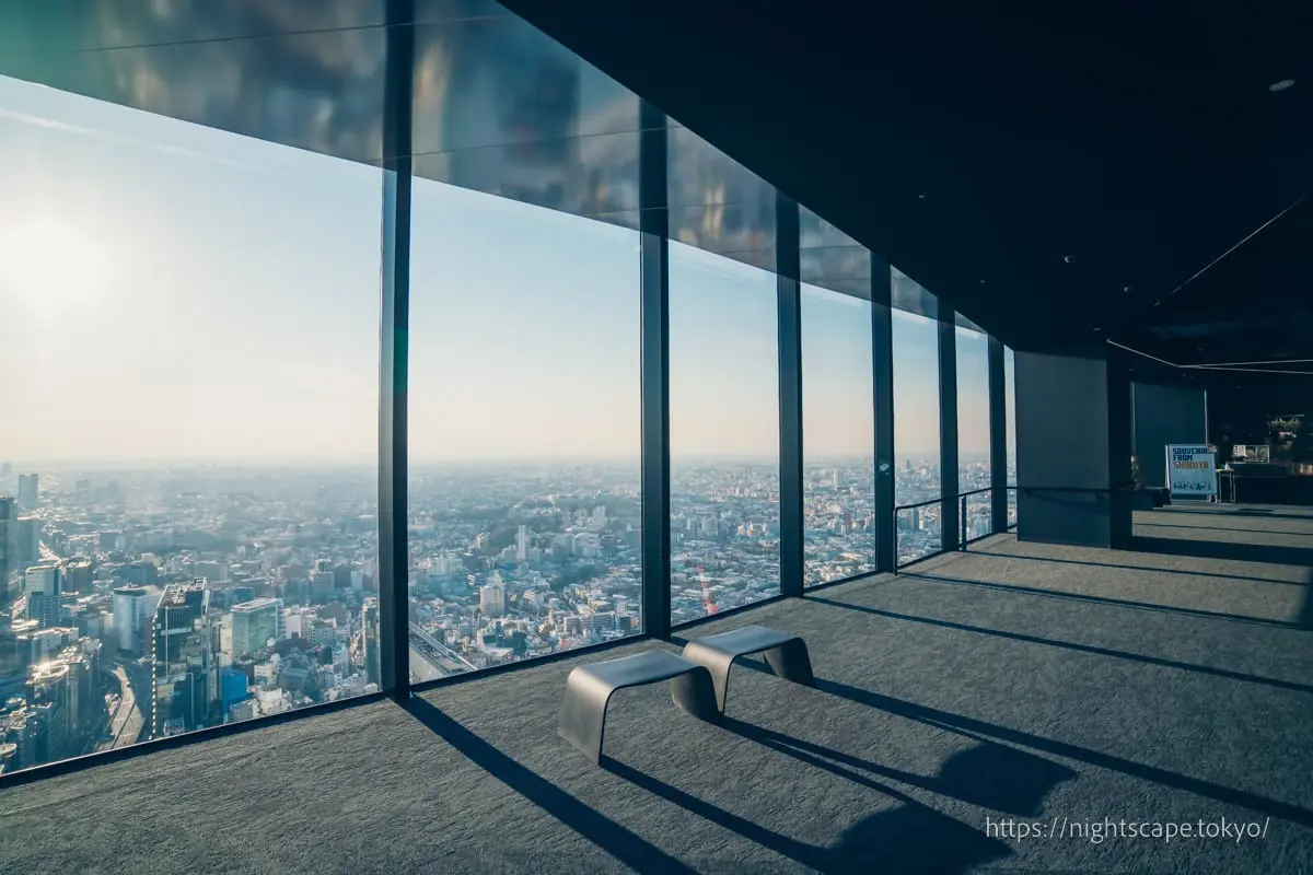 Atmosphere of Shibuya Sky 46th floor 'SKY GALLERY'