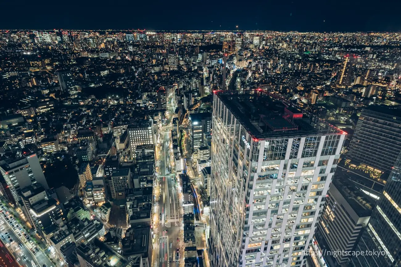 Looking down at Shibuya Stream where Google is located