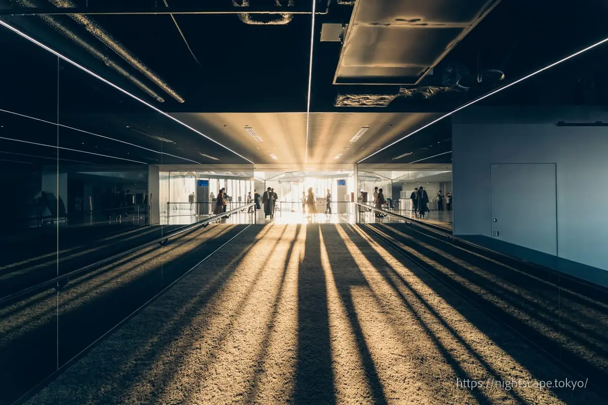 Interior of Shibuya Sky at dusk