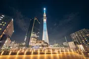 Night view from Skytree Bicycle Parking rooftop plaza