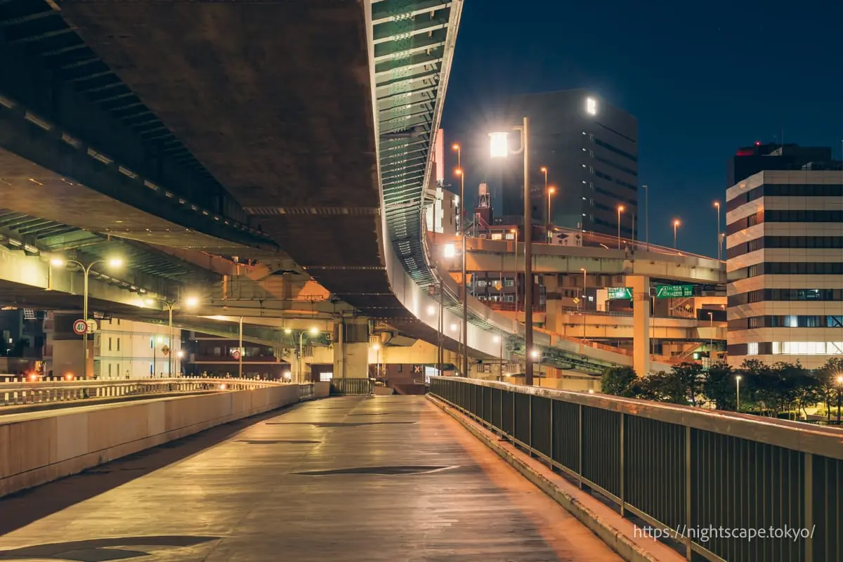 Pedestrian walkway on Sumidagawa Bridge