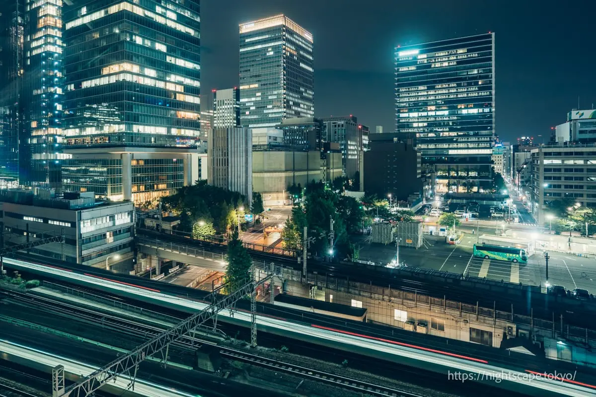 從展望休息廳眺望東京車站周邊街景