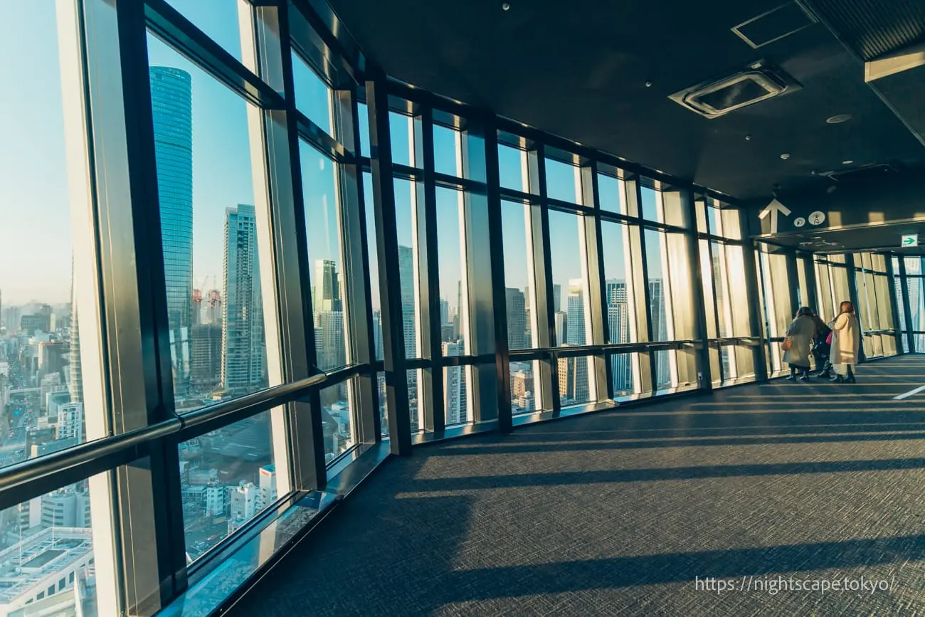 Atmosphere inside Tokyo Tower Observatory Main Deck