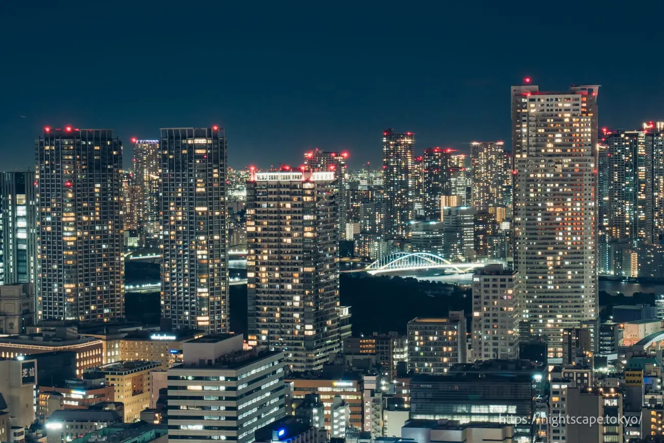 Harumi area tower apartment complex