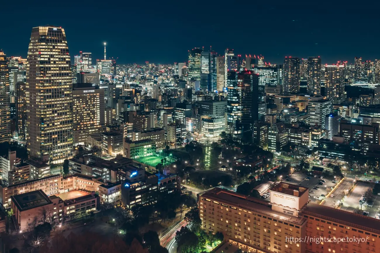 Toranomon high-rise buildings and Prince Hotel