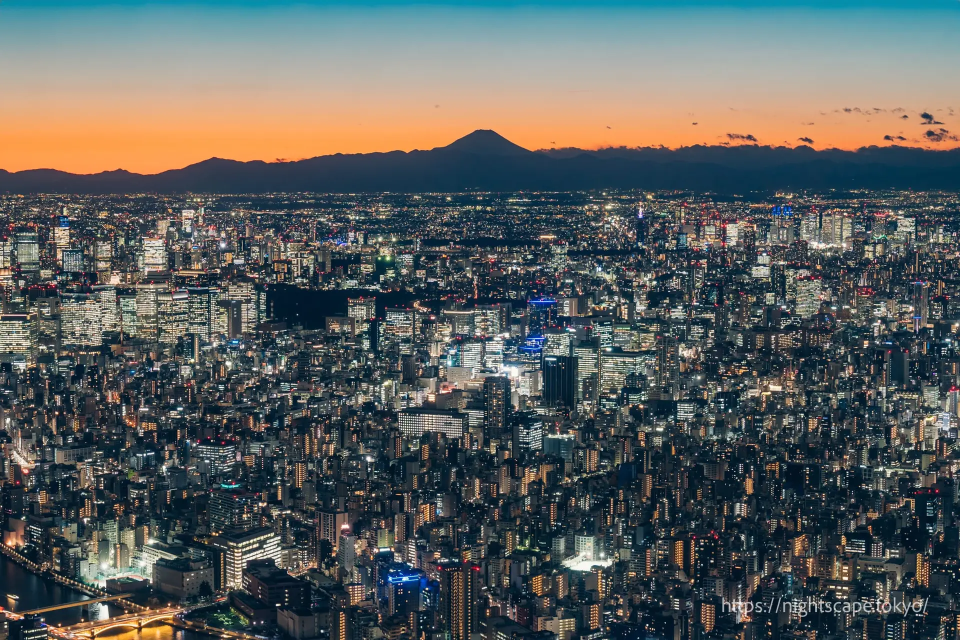 Mount Fuji viewed from Skytree