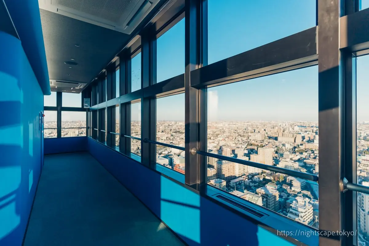 Atmosphere of Tower Hall Funabori observation deck