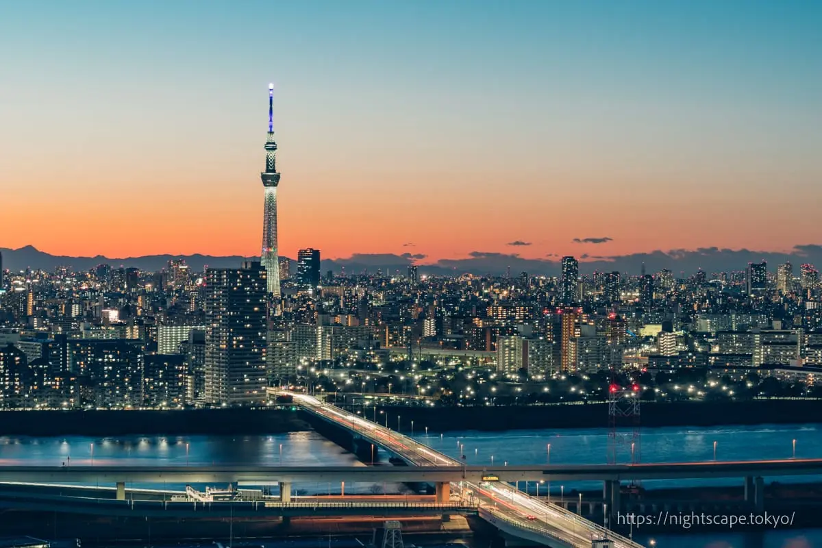 Tokyo Skytree and twilight sky