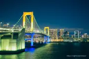 라이트업된 레인보우브리지 (노스루트)