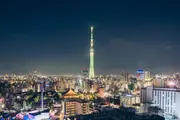 從淺草景觀飯店客房眺望的夜景