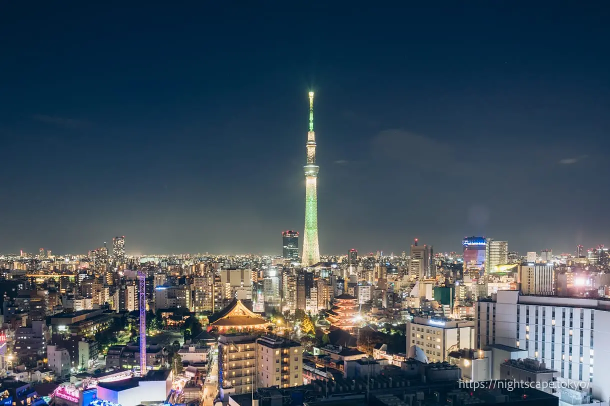 浅草ビューホテルから見える夜景