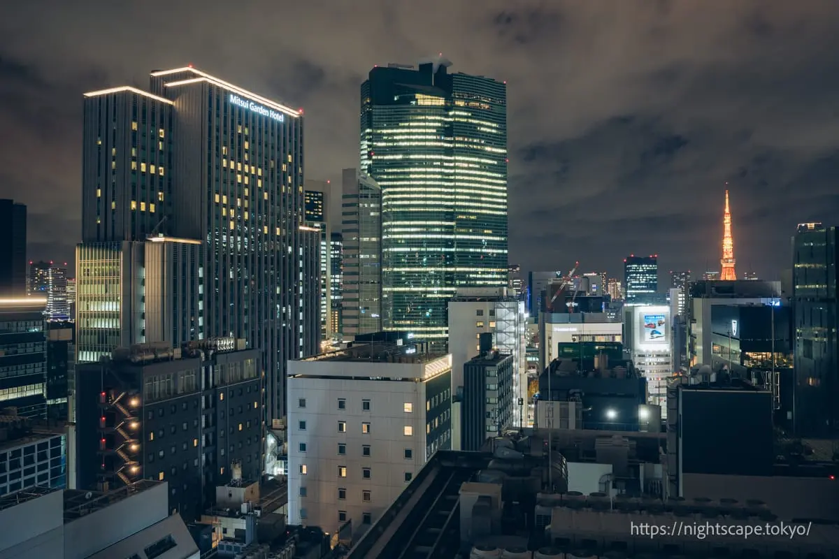 從銀座六本木眺望東京鐵塔