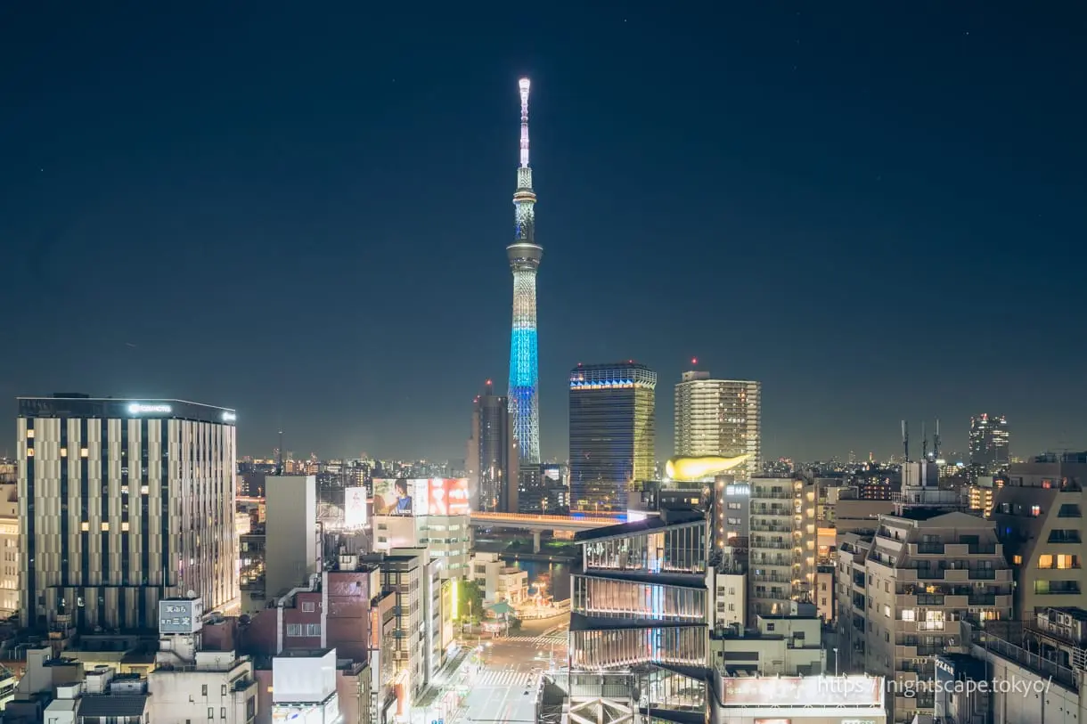 The Gate Hotel 雷門 by HULICから眺める夜景Night view from The Gate Hotel Raminarimon by HULIC