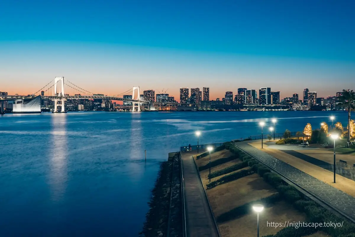 View of Toyosu Gururi Park from Fujimi Bridge