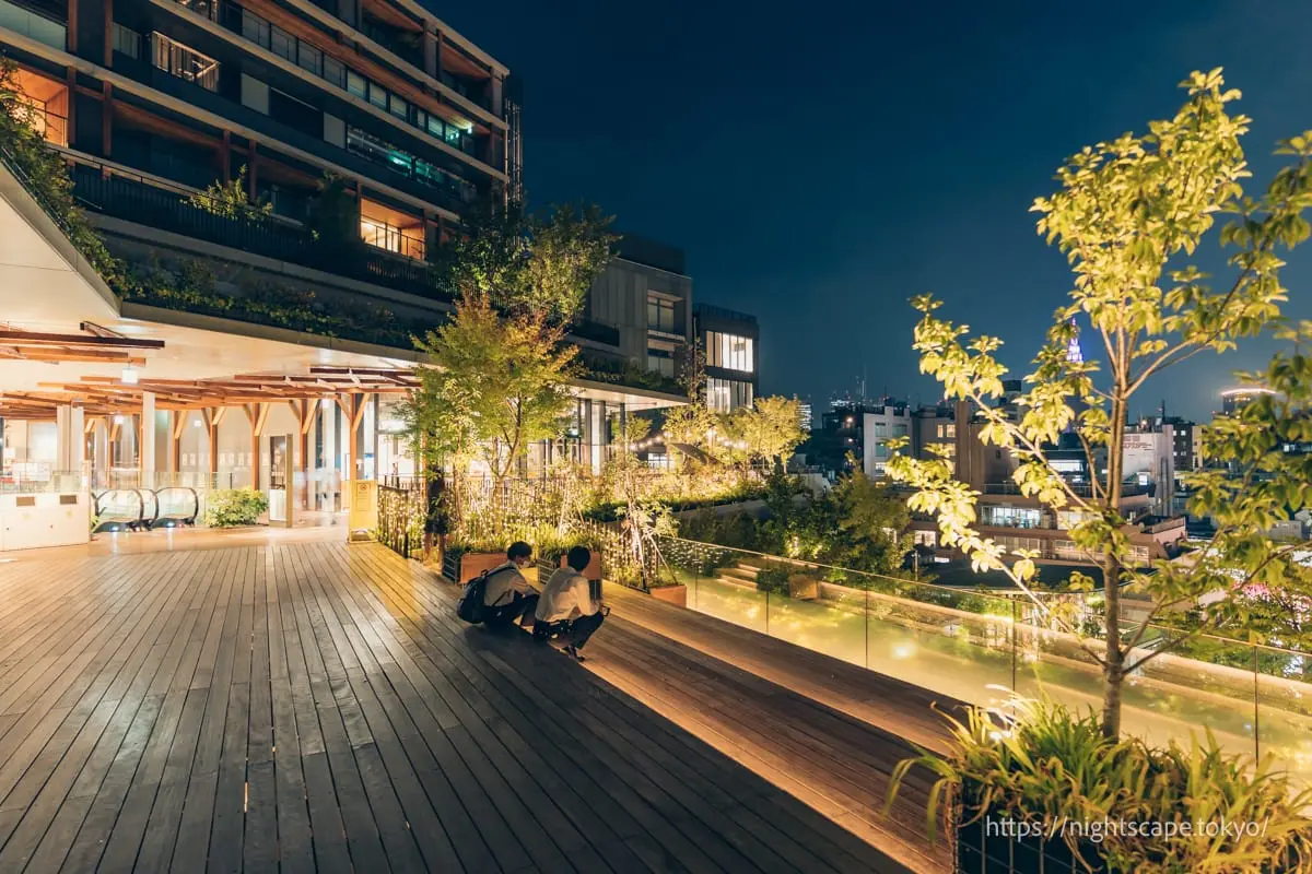 Night view of WITH Harajuku