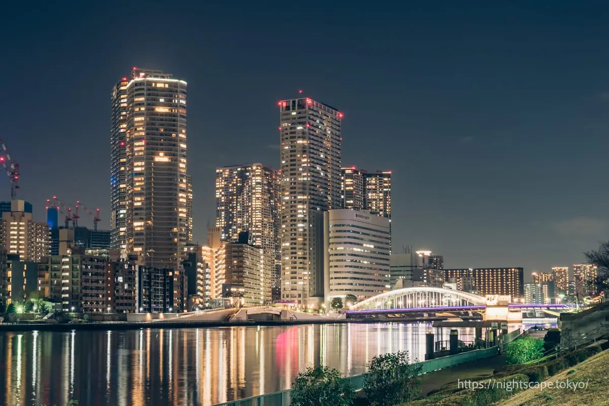 긴자 크레스톤 주변 스미다 테라스에서의 풍경
