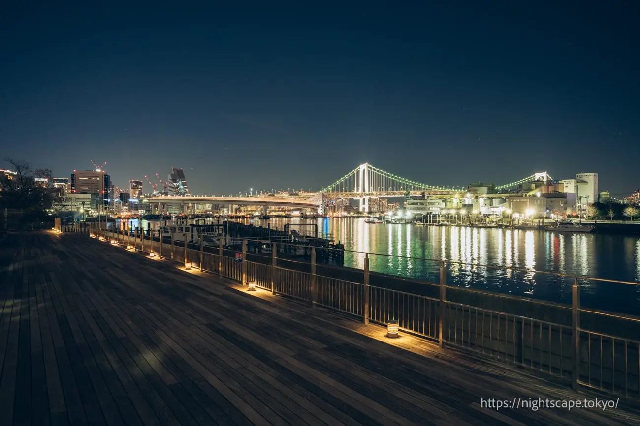 Night view from Bay Breeze Garden