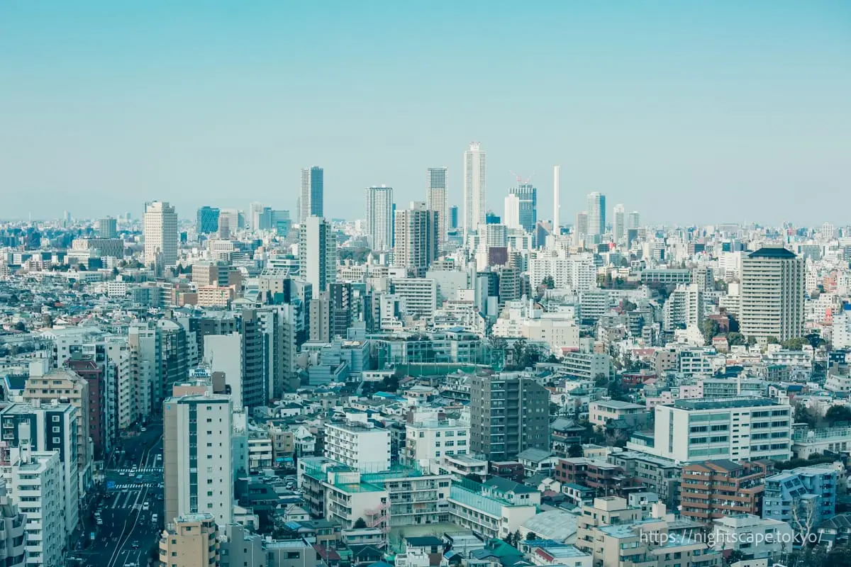 从文京市民中心看池袋方向的景色