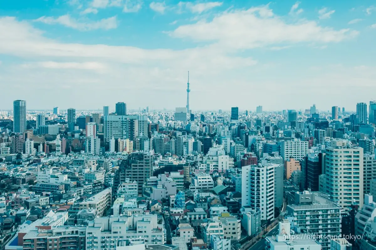从文京市民中心看浅草方向的景色