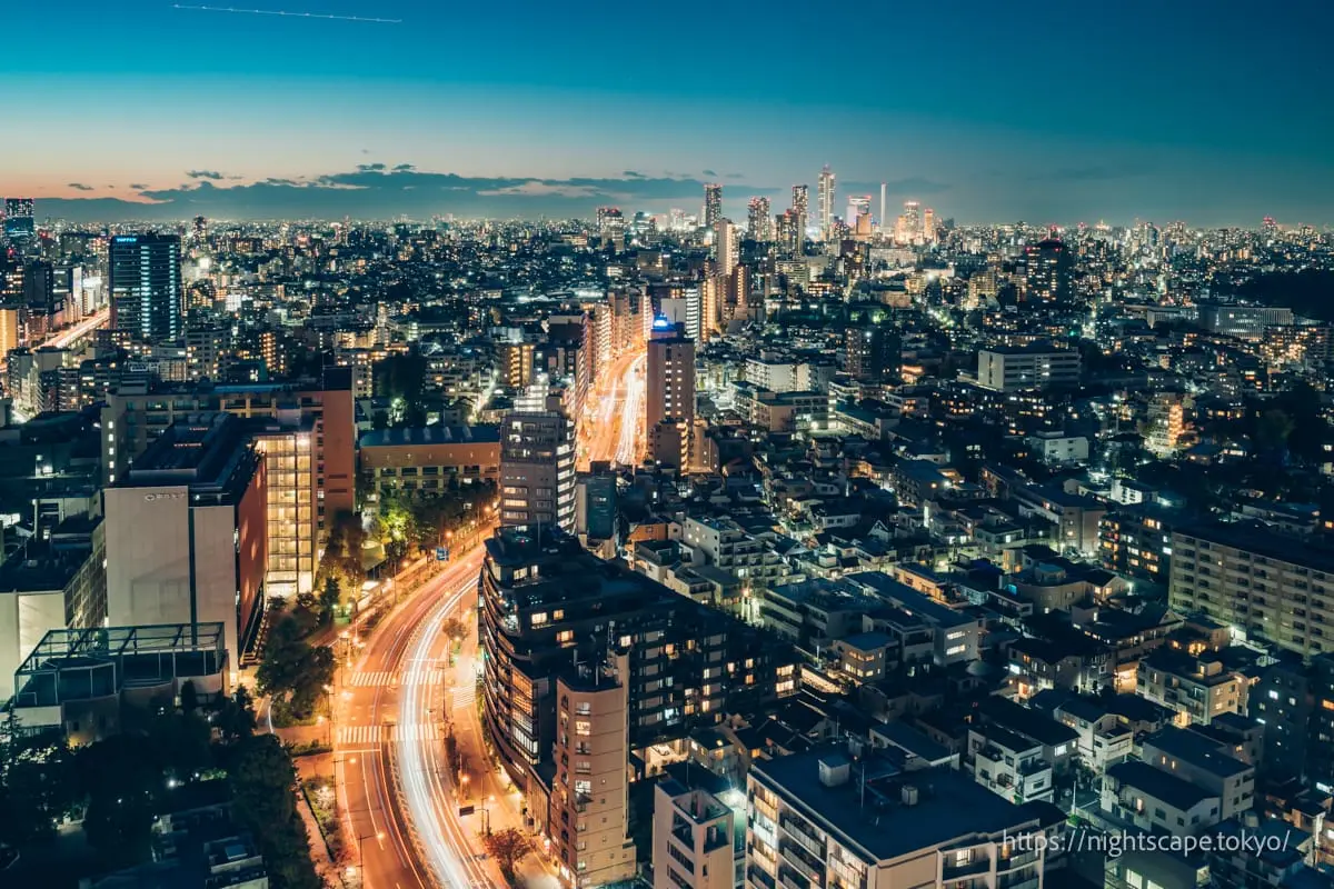 阳光60等建筑林立的池袋方向夜景