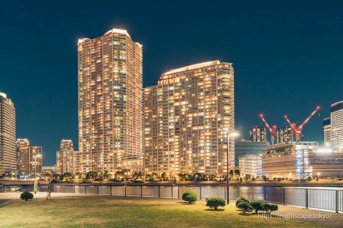 丰洲地区的高层建筑群