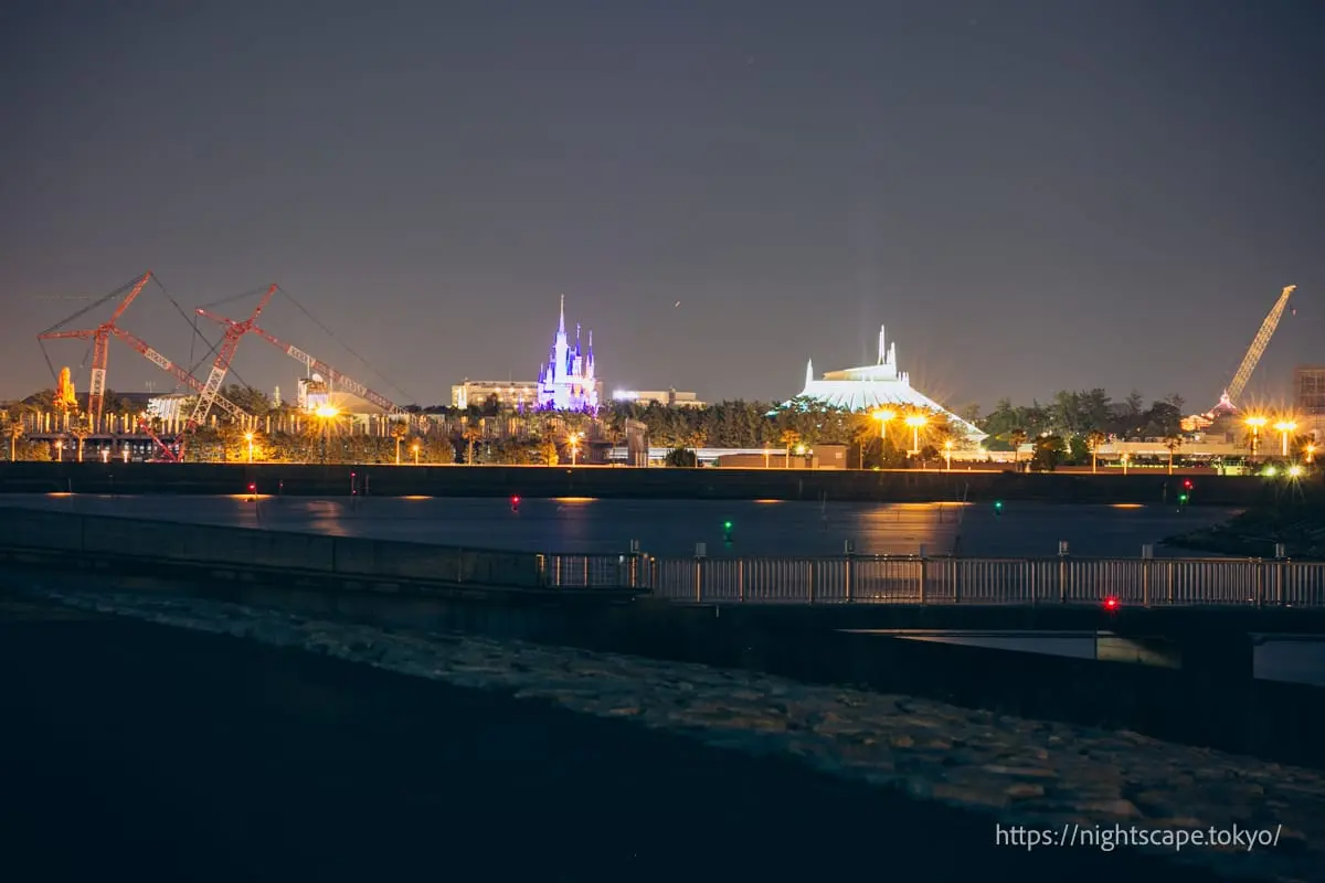 Tokyo Disneyland view from Kasai Rinkai Park