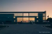 Crystal View Observatory Restaurant House at sunset