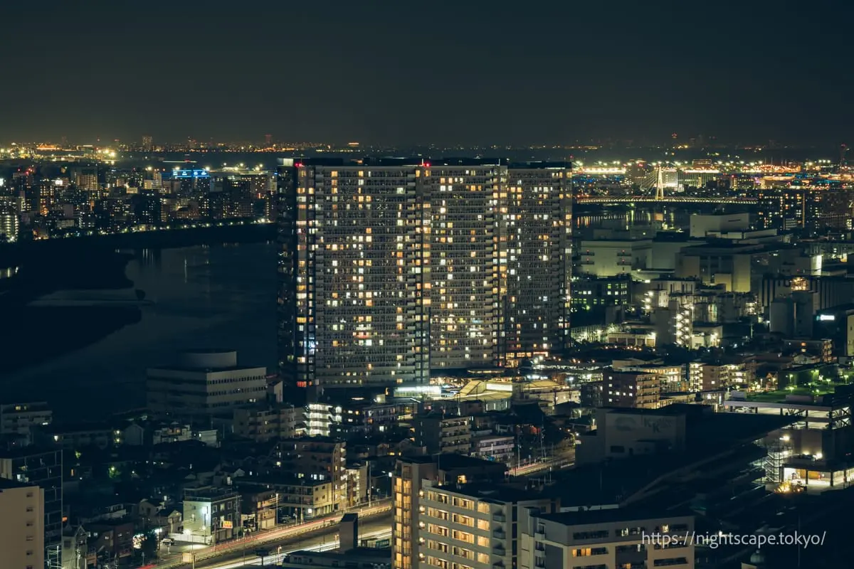 다마강 방면의 야경