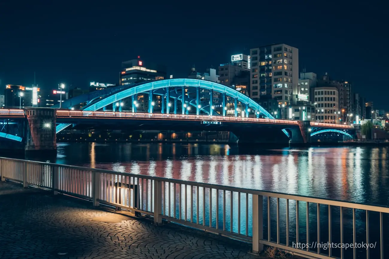 Night view from Komagata Bridge