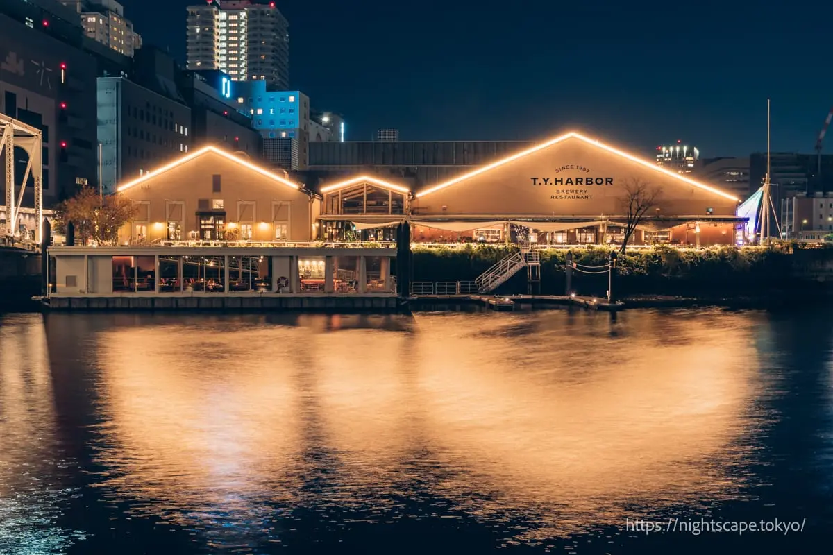 덴노즈 운하 너머로 보이는 T.Y.HARBOR