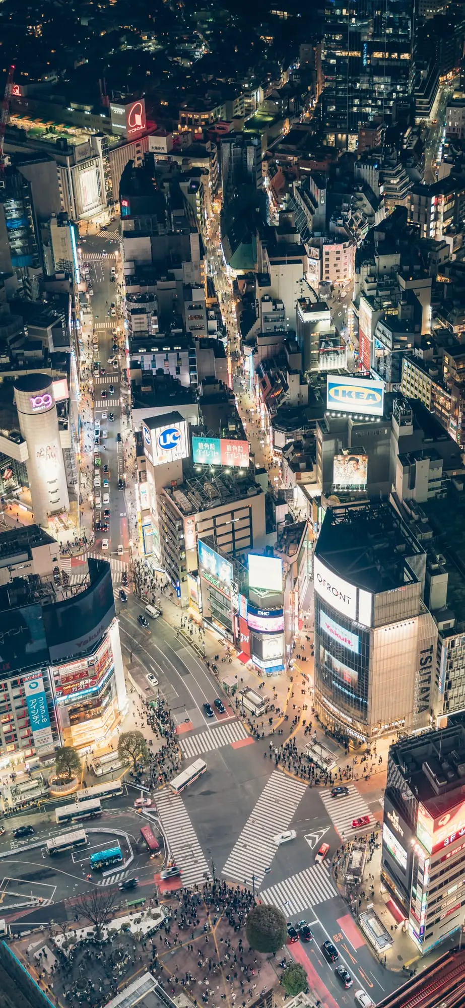 澀谷十字路口與澀谷街景