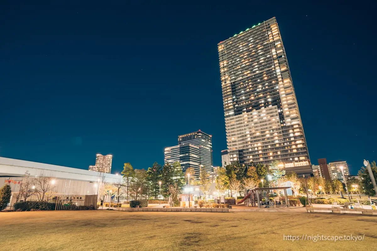 豐洲六丁目第二公園的夜景