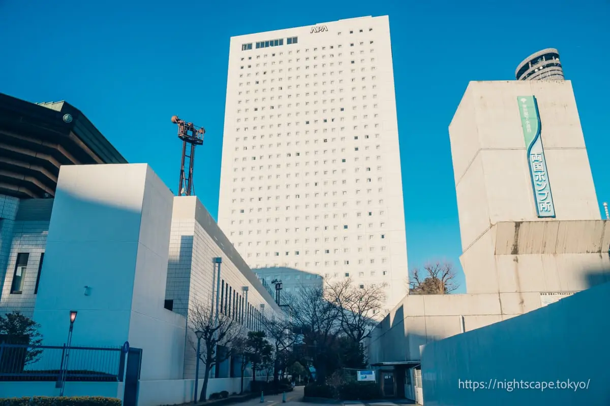 Exterior of APA Hotel Ryogoku Eki Tower