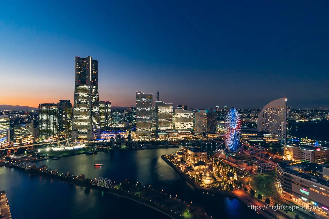 港未來地區的夜景