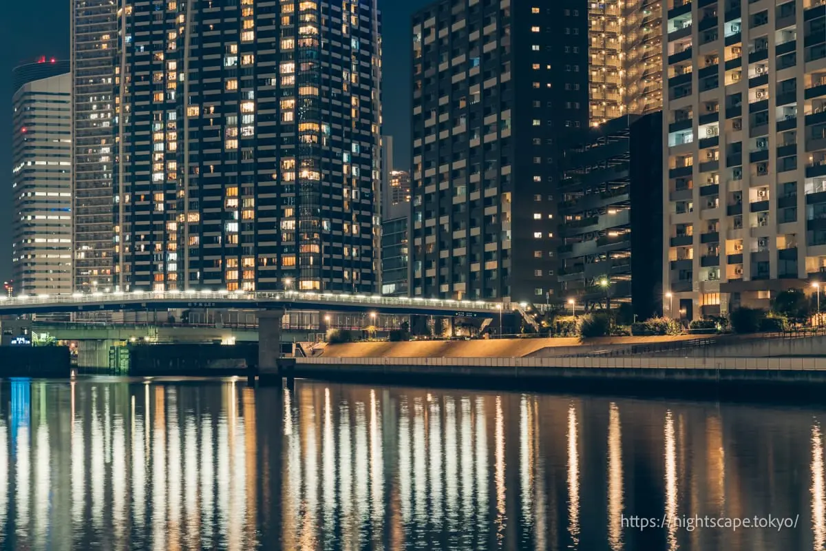 아사시오코바시 주변의 야경