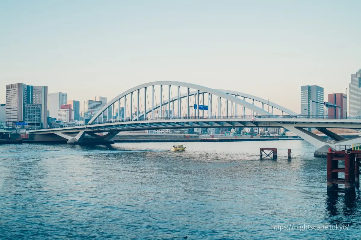 Tsukiji Bridge spanning the Sumida River