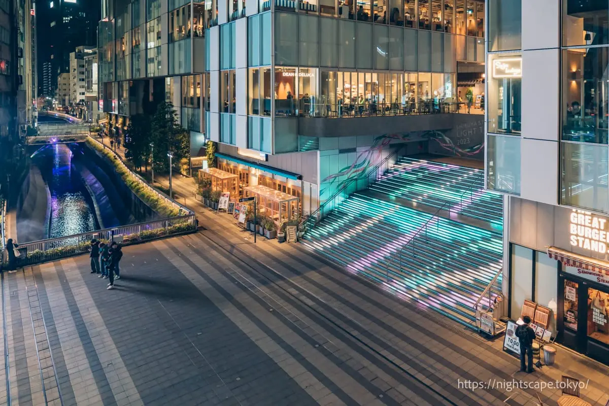 Bird's eye view of Shibuya River Street