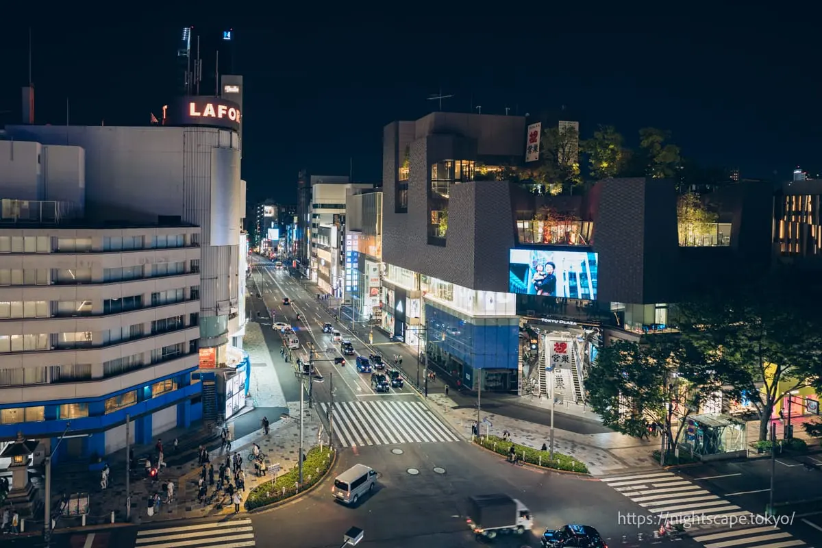 Night view from Tokyu Plaza Harajuku 'Harakado'