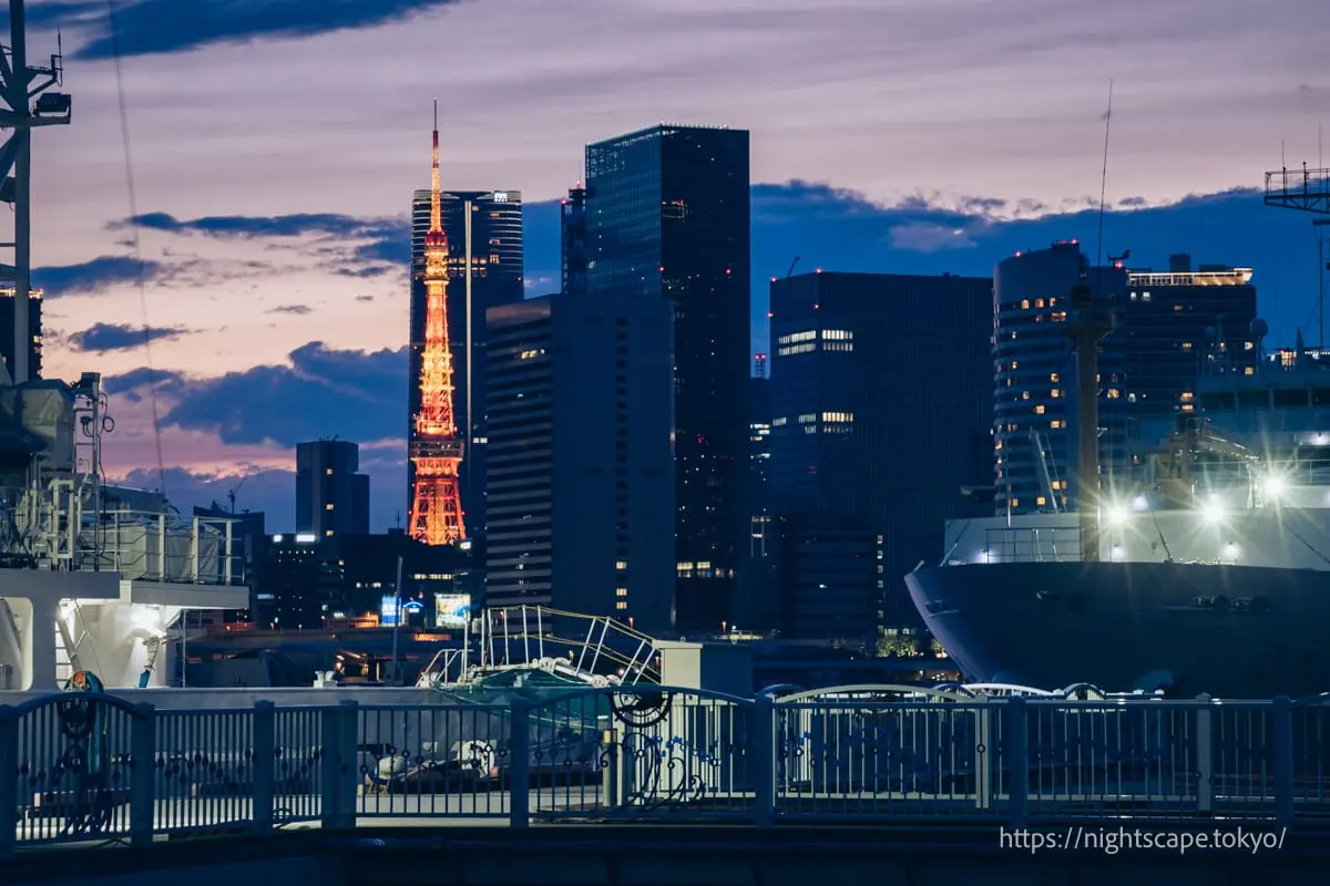 ライトアップされる東京タワー