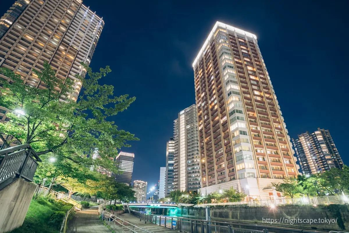 五反田ふれあい水辺広場から見える夜景