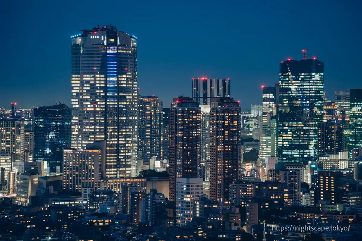 六本木之丘與六本木之丘住宅的夜景