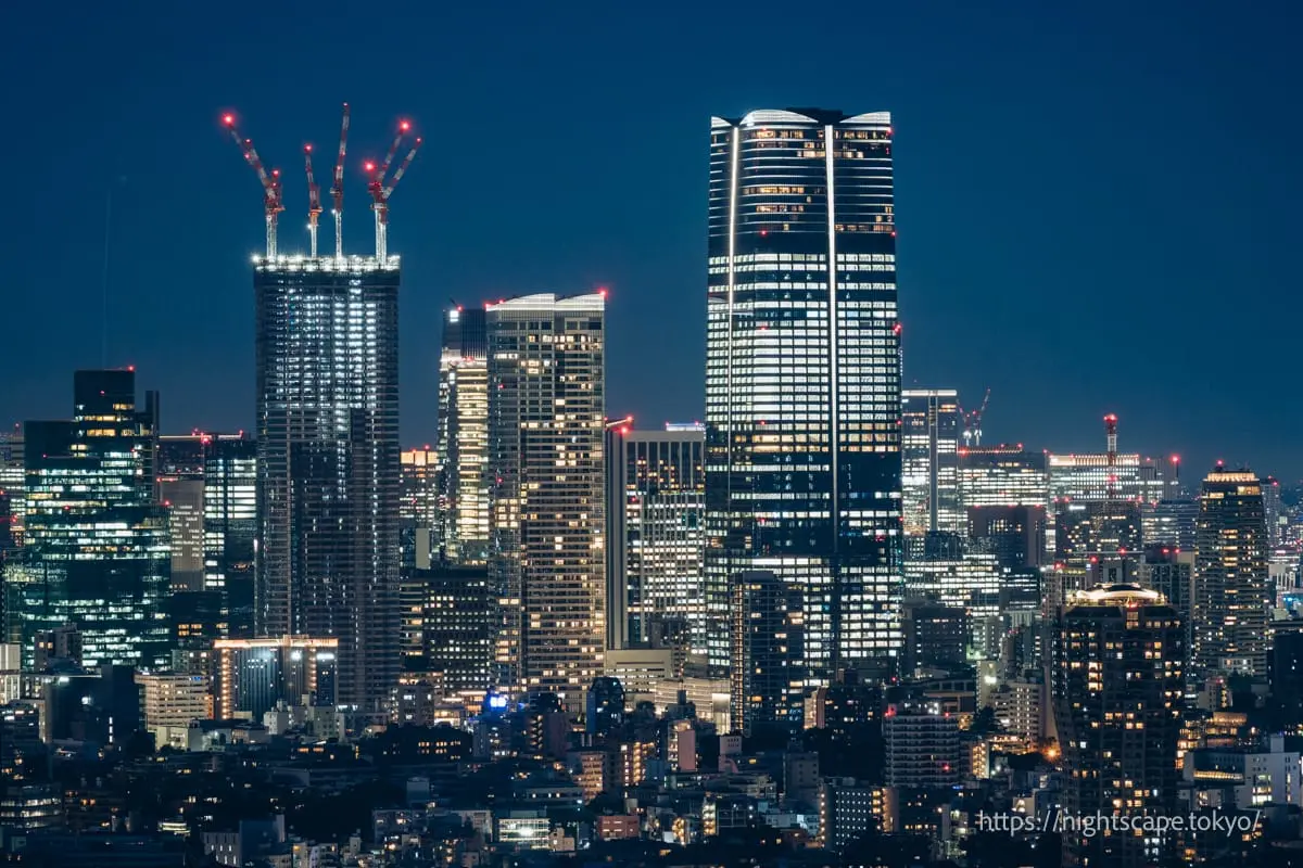 麻布台之丘與虎之門方面的夜景