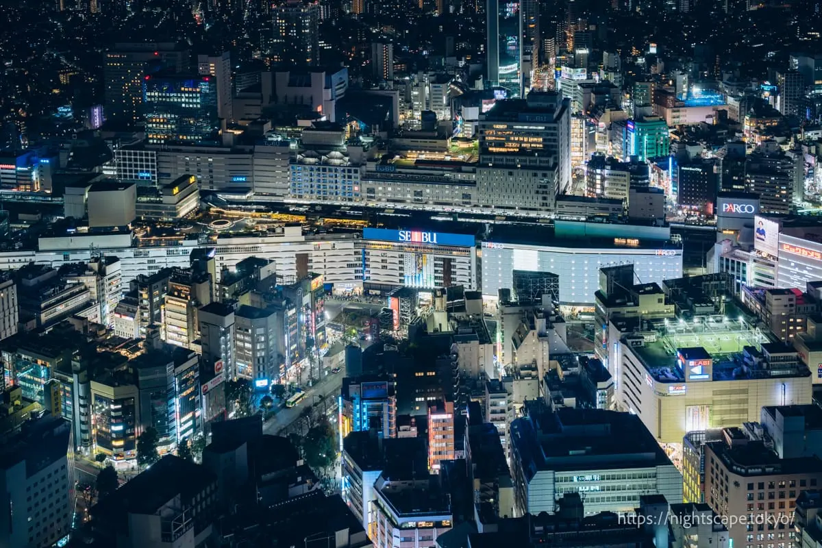 池袋站方向夜景
